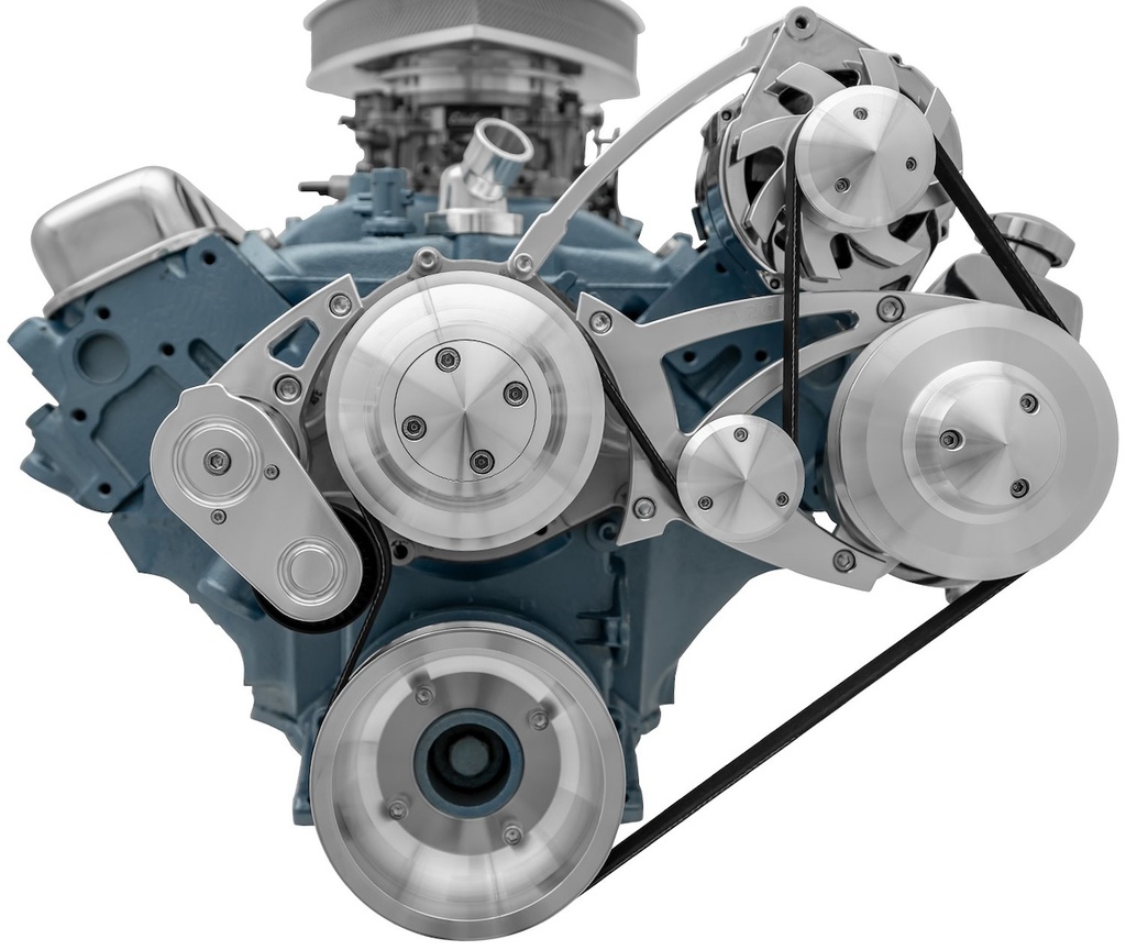 March Performance 13105: Serpentine Drive Conversion Kit Pontiac V-8 with Saginaw Keyway Power Steering