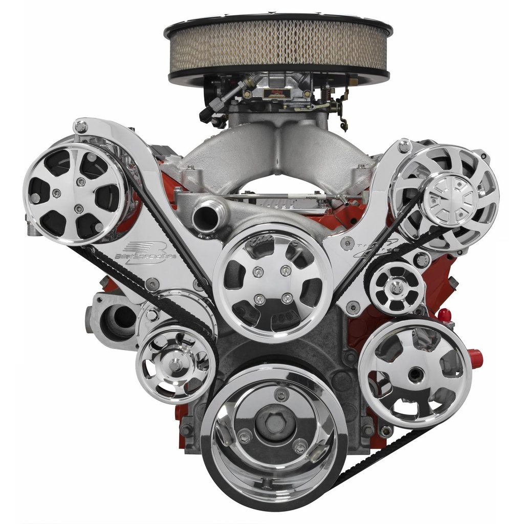 Billet Specialties 13450PA: Premium Tru Trac LS Engine Top Mount Pulley System LS1/LS2/LS3/LS6