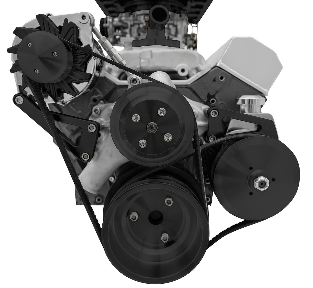 March Performance 22066-08: Standard Mount Serpentine Conversion Kit SB-Chevy - Long Water Pump