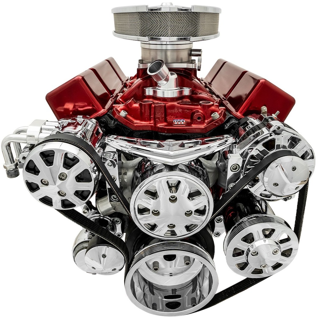 March Performance 20260-06: 20260-06 Small Block Chevy Chrome Ultra Track Serpentine Kit (AC/PS/ALT)