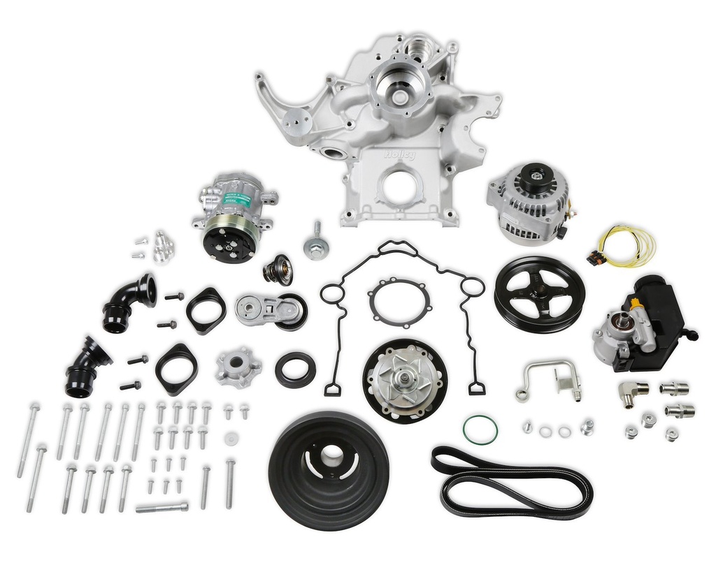 Holley 20-291: 20-291 Gen III Hemi Mid-Mount Complete Accessory Drive Kit [Engines with VVT]