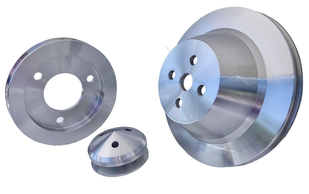March Performance 1910: Performance Series V-Belt Pulley Kit 5-1/2", 1-Groove Crank Pulley