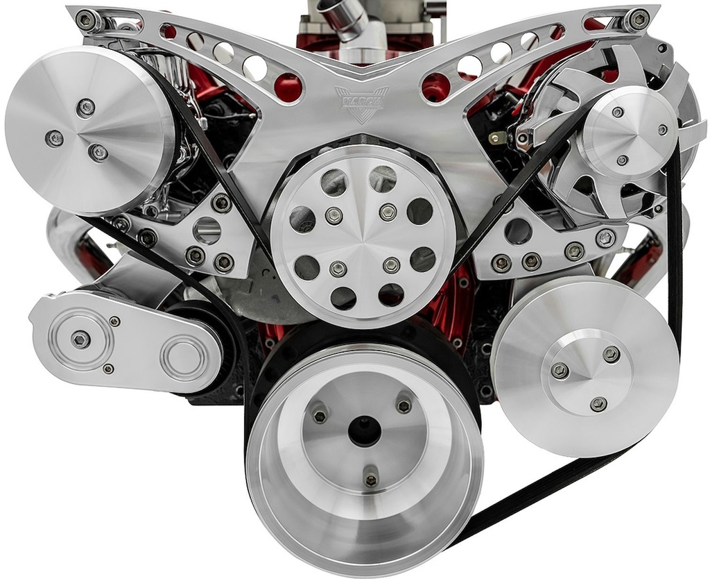 March Performance 21160: Revolver Style Serpentine Drive Kit Small Block Chevy with GM Type 2 Power Steering