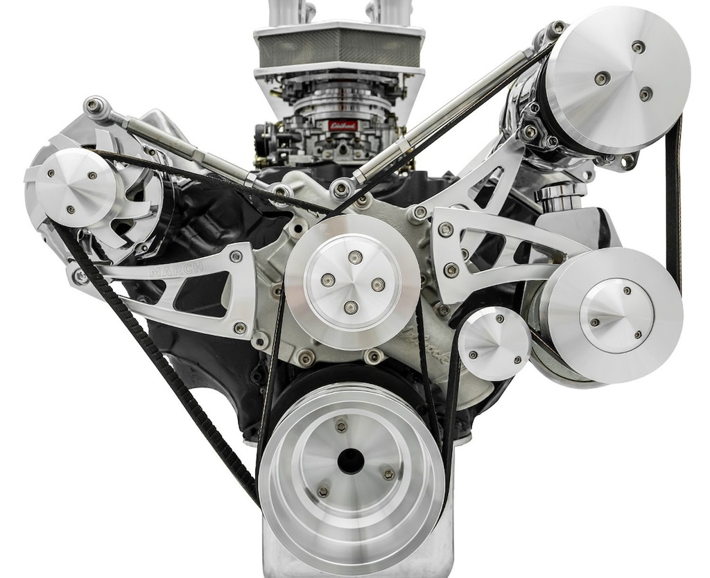 March Performance 30260: Ford 429-460 Ultra Serpentine Drive Kit With Saginaw Keyway Power Steering Pump & A/C