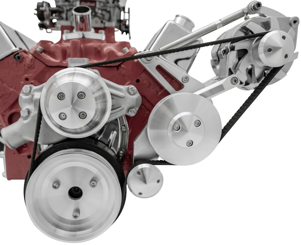 March Performance 20560: Deluxe Serpentine Belt Drive High Water Flow Pulley Kit Remote Power Steering Pump Reservoir