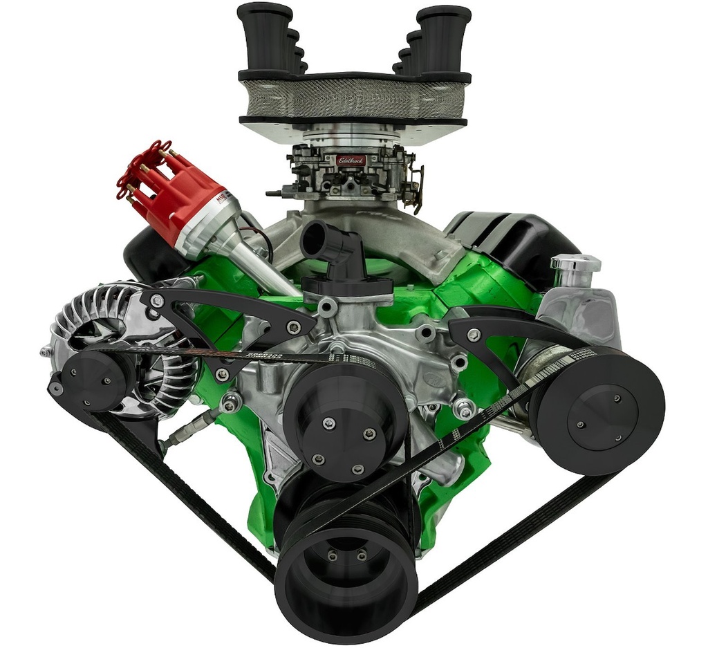March Performance 40525-08: Deluxe High Water Flow Serpentine Pulley Kit BB-Chrysler 426-440 with Saginaw Keyway Power Steering Pump