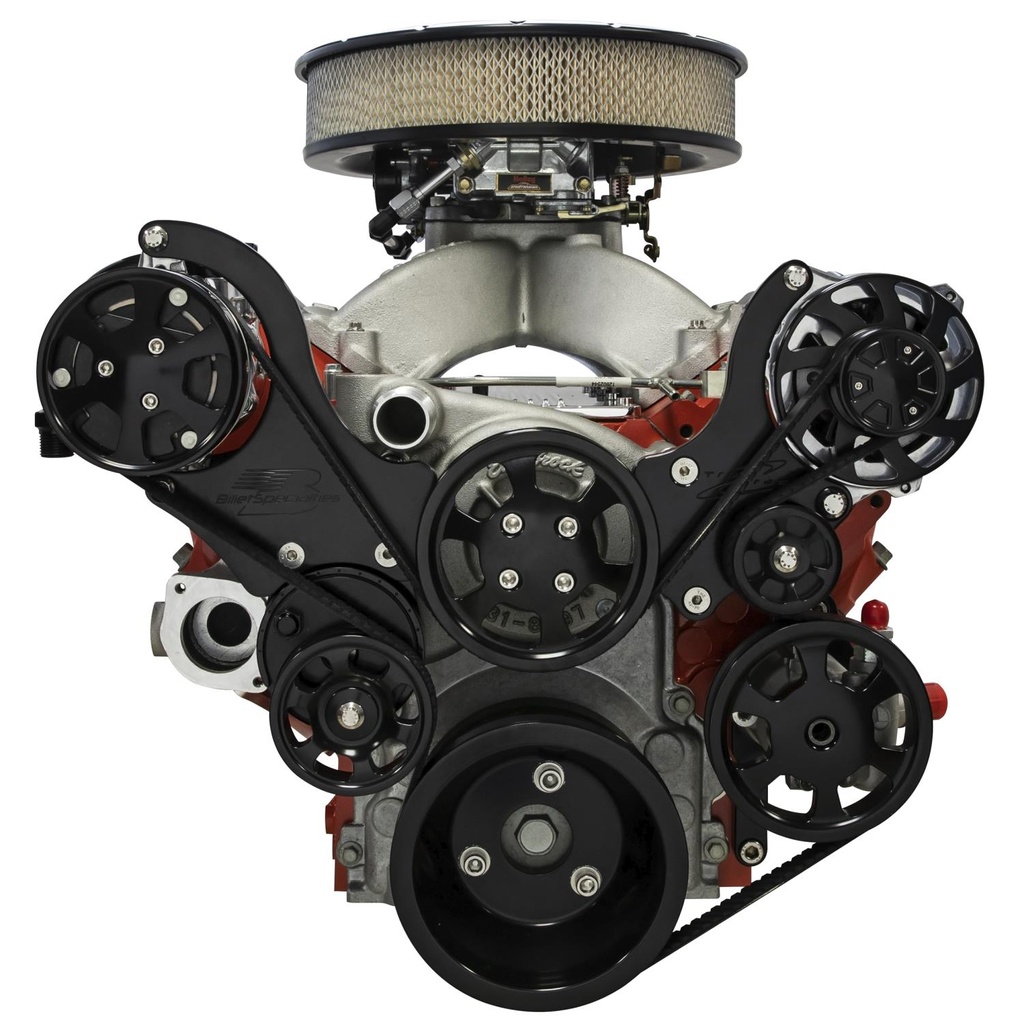 Billet Specialties BLK13450: Tru Trac LS Engine Top Mount Pulley System LS1/LS2/LS3/LS6