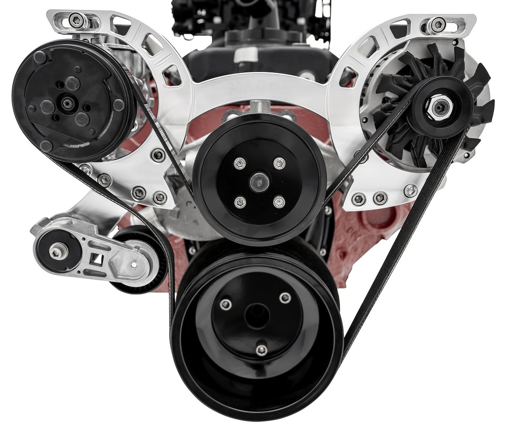 March Performance 21650-09: Sport Track Serpentine Drive Kit Small Block Chevy Short Water Pump