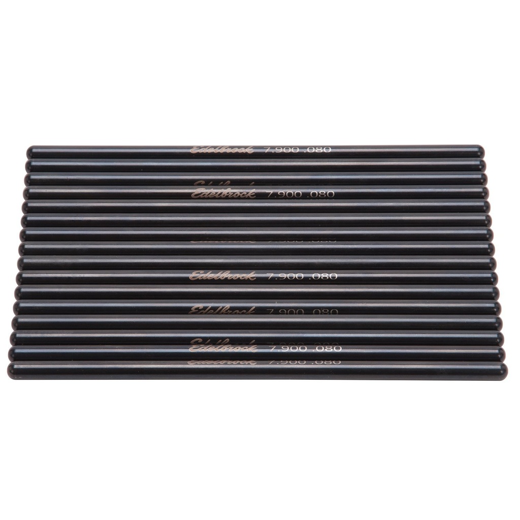 Edelbrock 9629: Hardened Steel Pushrod Set for Small Block Chevy