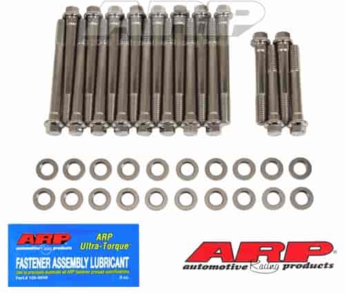 ARP 480-3600: Stainless Head Bolt Kit Olds 350-455 Standard, Edelbrock Heads 60519/60529, 7/16" Diameter, 1976 and Earlier Heads