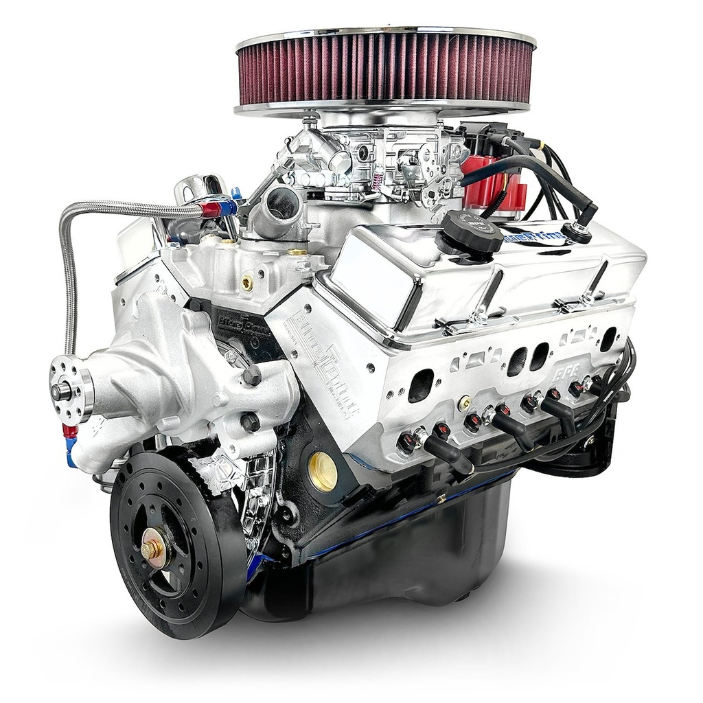 Blueprint Engines BP3505CTCD: BP3505CTCD GM Compatible Small Block Chevy 350 ci. Deluxe Dressed Carbureted Crate Engine [390 HP]