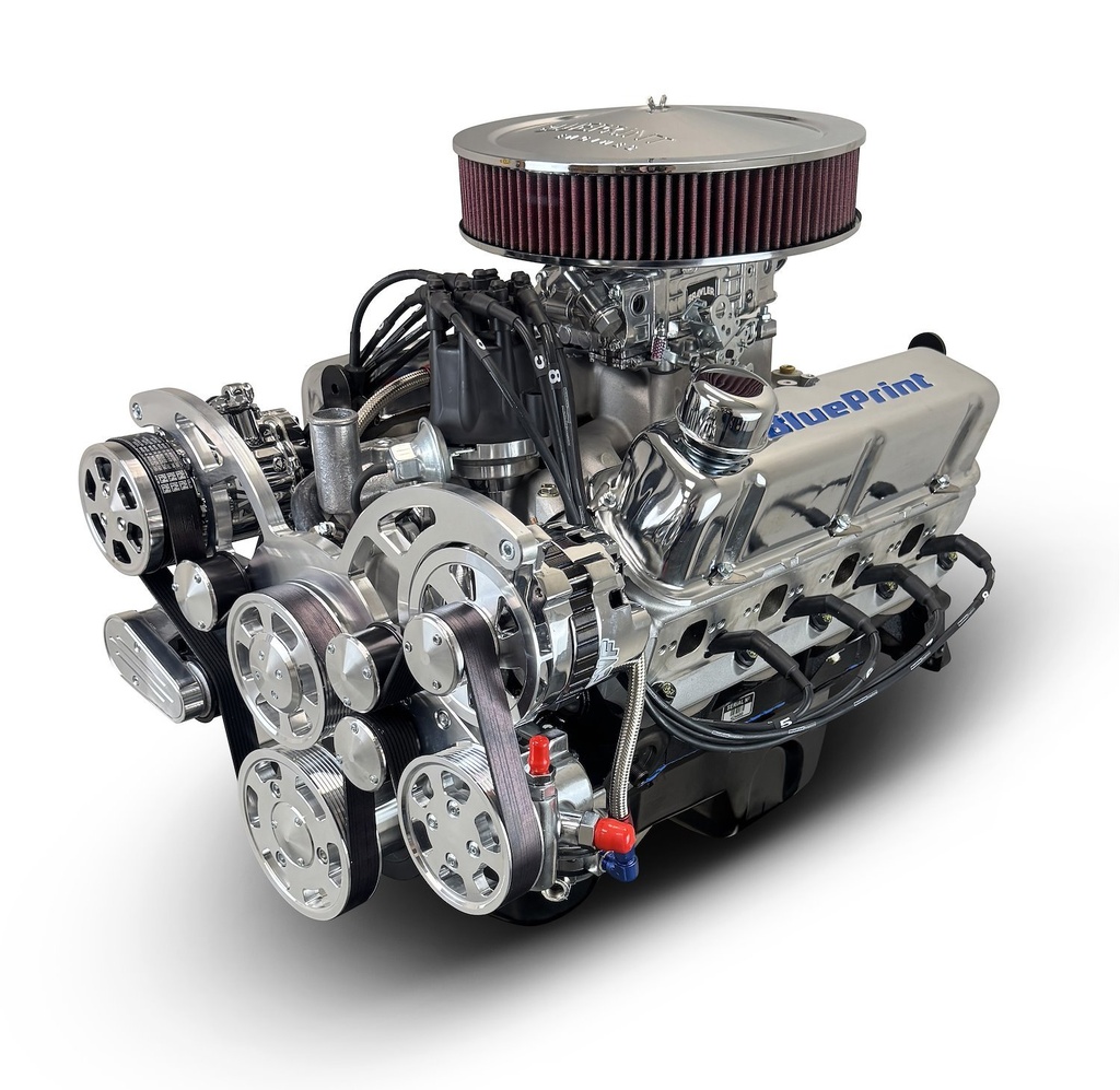 Blueprint Engines BP3479RCTCK: BP3479CTCKB Ford Small Block Compatible 347 ci. Crate Engine w/Black Pulley Kit [Front Sump]