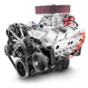 Blueprint Engines BP3505CTCK: BP3505CTCK GM Compatible Small Block Chevy 350 ci. Deluxe Dressed Carbureted Crate Engine w/Black Pulley Kit [390 HP]