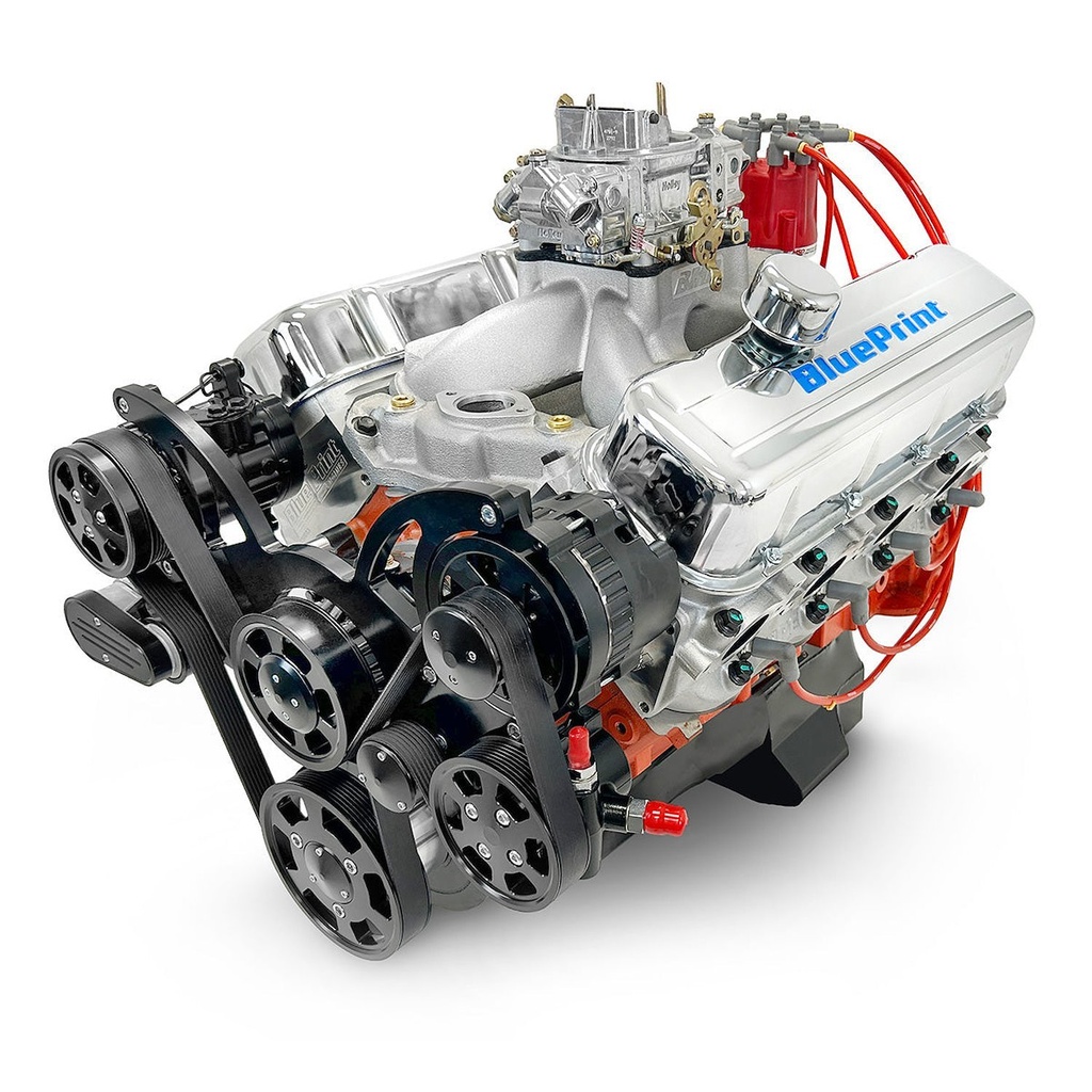 Blueprint Engines PS502CTCKB: PS502CTCKB Big Block Chevy 502 ci. ProSeries Deluxe Dressed Carbureted Crate Engine w/Black Pulley Kit [621 HP]