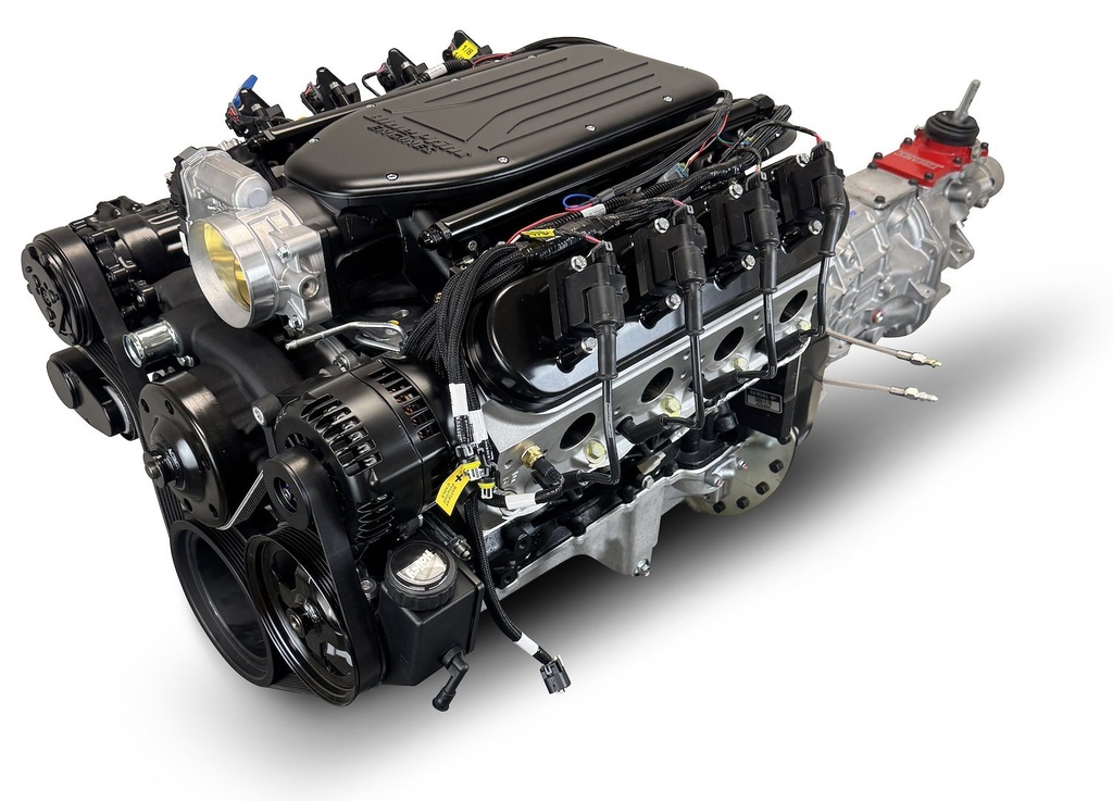 Blueprint Engines BLS4278KBT56: BLS4278KBT56 Standard Edition GM LS Compatible Builder Series, EFI, Black Pulley Kit