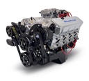 Blueprint Engines BP4967CTFKB: BP4967CTFKB GM Compatible Big Block Chevy 496 ci. Deluxe Dressed Fuel Injected Crate Engine w/Black Pulley Kit [600 HP]