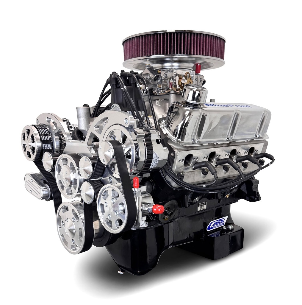 Blueprint Engines PSF4271RCTCK: PSF4271RCTCK Ford Small Block Compatible 427 ci. Deluxe Dressed Carbureted Crate Engine w/Polished Kit [Dual/Rear Sump]