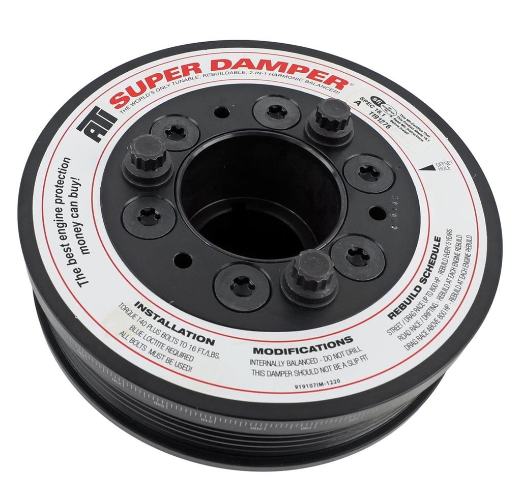 ATI 918844: 918844 Super Serpentine Damper for 1998-2002 GM Camaro/Firebird, 2004-2006 Pontiac GTO [LS1/LS2]