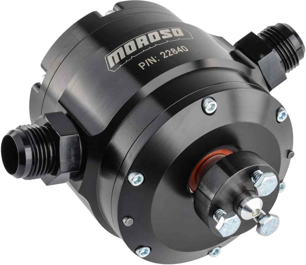 Moroso 22840: Enhanced 3-Vane Vacuum Pump -12AN Fittings