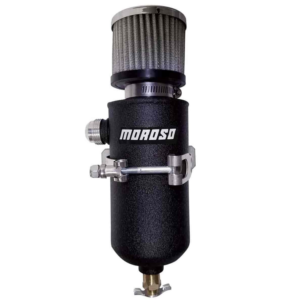 Moroso 85751: Oil Breather Tank -12 AN Fitting