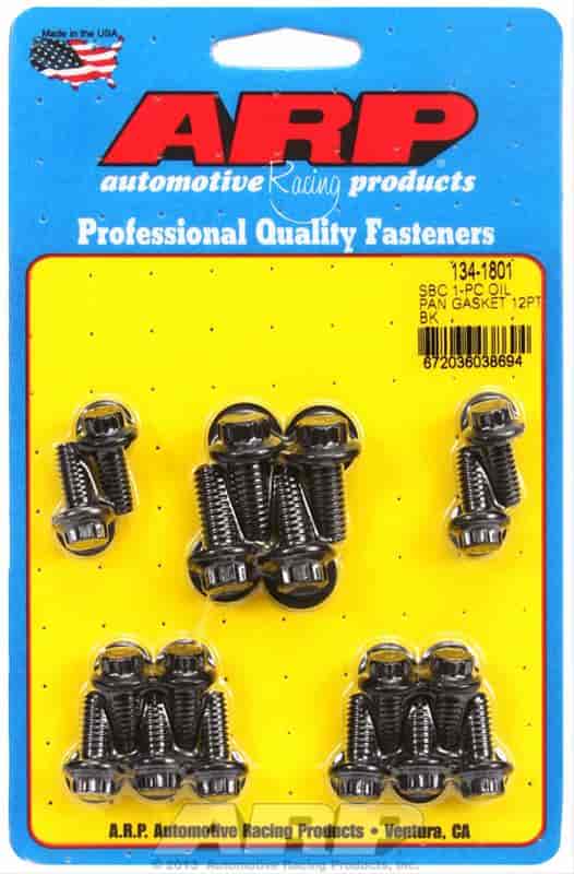 ARP 134-1801: Black Oxide Oil Pan Bolts Small Block Chevy