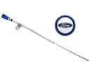 Ford Performance 302-400: Engine Oil Dipstick for 1962-1978 Ford 289-302-351W in Chrome Finish with Blue Anodized Knurled Handle