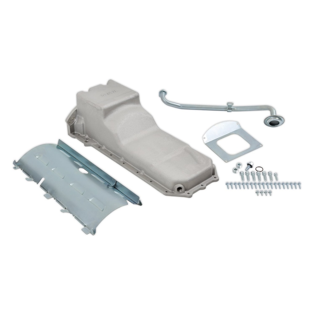 Holley 302-75: 302-75 Engine Swap Rear Sump Oil Pan Kit for Gen III Hemi 5.7L, 6.1L, 6.4L (392 ci.) Engines w/o VVT [Natural Finish]