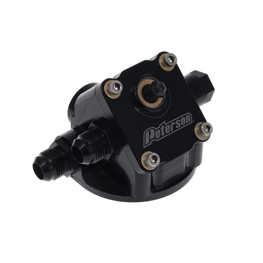 Peterson Fluid Systems 09-1504: Small Filter Mount with Primer Chevy Post