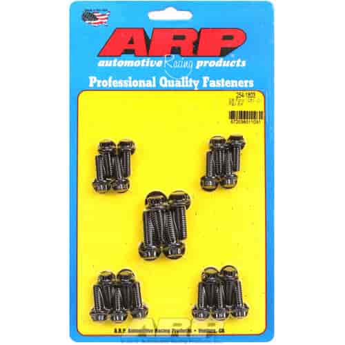 ARP 254-1803: Black Oxide Oil Pan Bolts Small Block Ford 302-351W (Late Model with Side Rails)