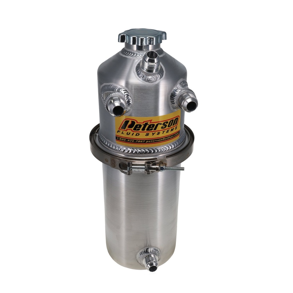 Peterson Fluid Systems 08-0026: 2 Gallon Oil Tank Dual Scavenge Inlet