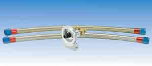 Milodon 21560: Remote Oil Filter Kit Single with 10-AN Hose