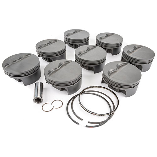 Mahle Motorsports Pistons 930200840: Small Block Chevy PowerPak Piston & Ring Kit Forged 4032 High Silicon Low Expansion Aluminum Alloy