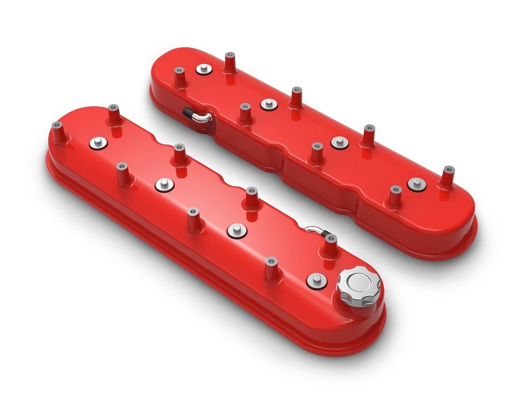 Holley 241-113: 241-113 Aluminum LS Valve Covers Red