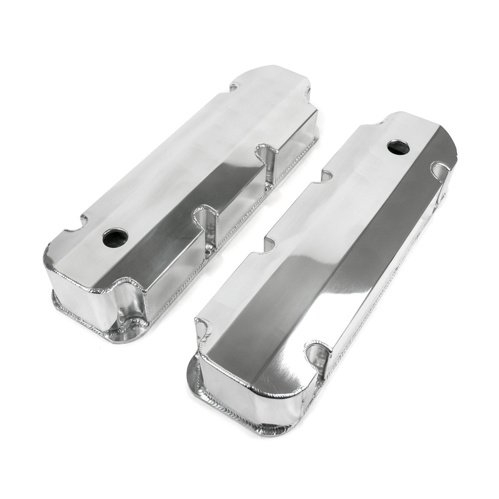 Top Street Performance JM8094-8P: JM8094-8P Valve Covers, Fab. Alum., Short Bolt w/ Holes BBF, Polished
