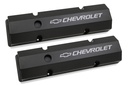 Holley 241-288: 241-288 GM Track-Series Fabricated Aluminum Valve Covers [Black]
