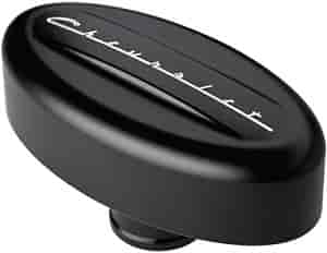 Billet Specialties BLK20923: Retro Oval Valve Cover Breather Chevrolet Script