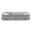 Ford Performance 302-146: Slant-Edge Tall Aluminum Valve Covers for Small Block Ford 289-302-351W in Natural Cast Finish with Raised Ford Racing Emblem