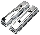 Trans Dapt 9518: OEM Reproduction Chrome Plated Steel Valve Covers 1958-1986 Small Block Chevy 283-400 V8