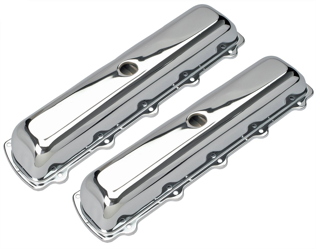 Trans Dapt 9381: Chrome Plated Steel Valve Covers Oldsmobile V8 330-455
