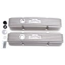 Edelbrock 41449: Classic Finned Valve Covers for 1959-1986 Small Block Chevy 262-400 with Satin Finish