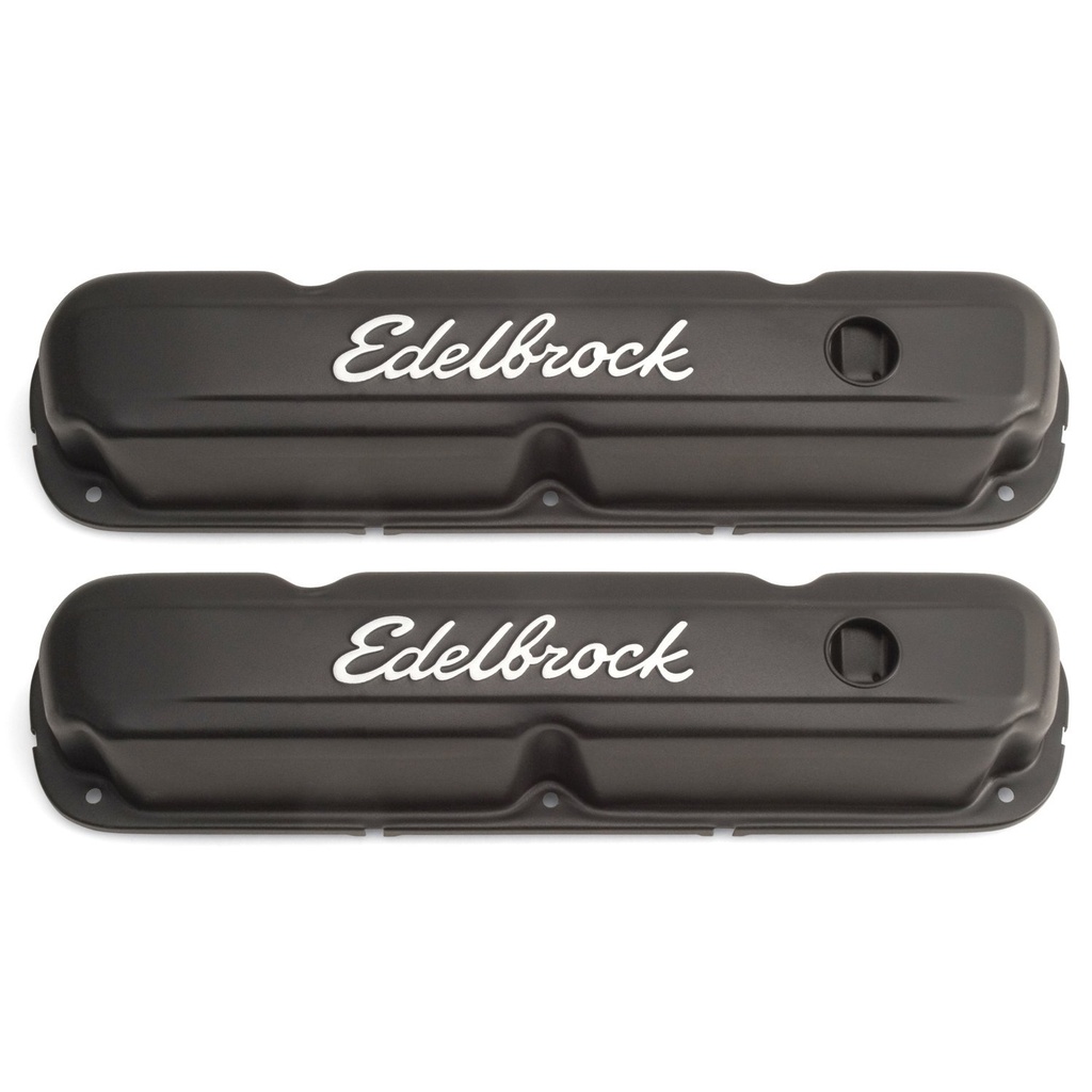 Edelbrock 4473: Signature Series Valve Covers 1965-1991 Small Block Chrysler 318-360