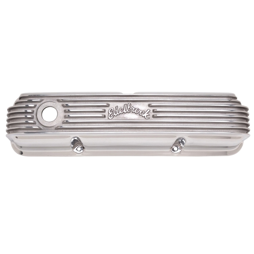 Edelbrock 4162: Classic Finned Valve Covers for 1958-1976 Ford FE with Polished Finish