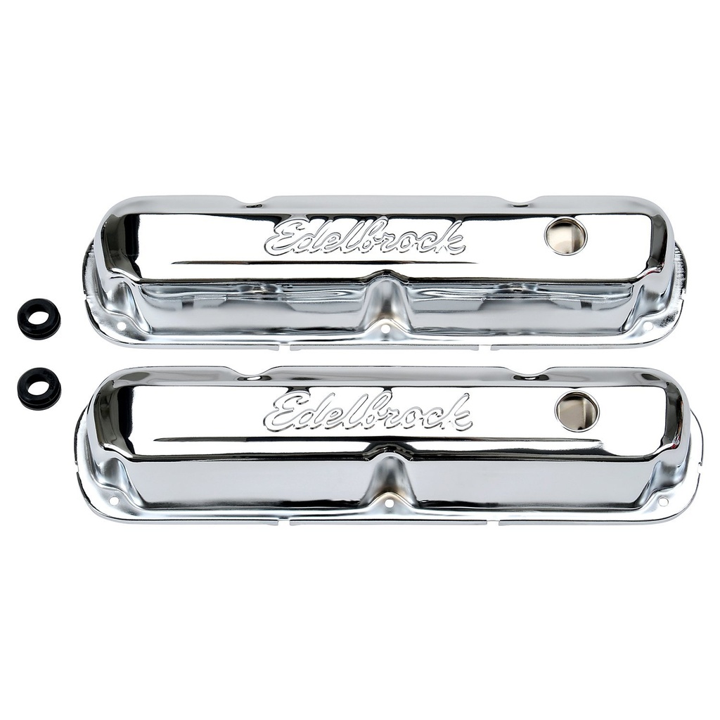 Edelbrock 4495: Signature Series Valve Covers 1965-1991 Small Block Chrysler 318-360