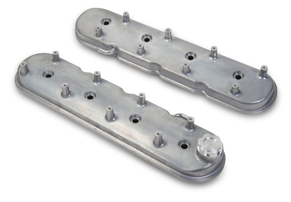 Holley 241-88: 241-88 Aluminum LS Valve Covers Natural Finish