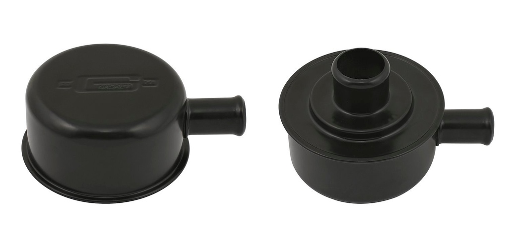 Mr Gasket 2054BP: Push-On Breather with PCV Fitting 1" OD Neck