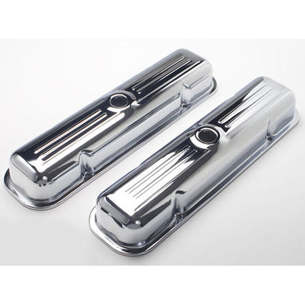 Trans Dapt 9461: Chrome Plated Steel Valve Covers 1959-1979 Pontiac 326-455 V8