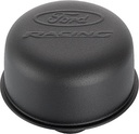 Ford Performance 302-216: Black Crinkle Push-In Valve Cover Air Breather Cap with Ford RACING Emblem