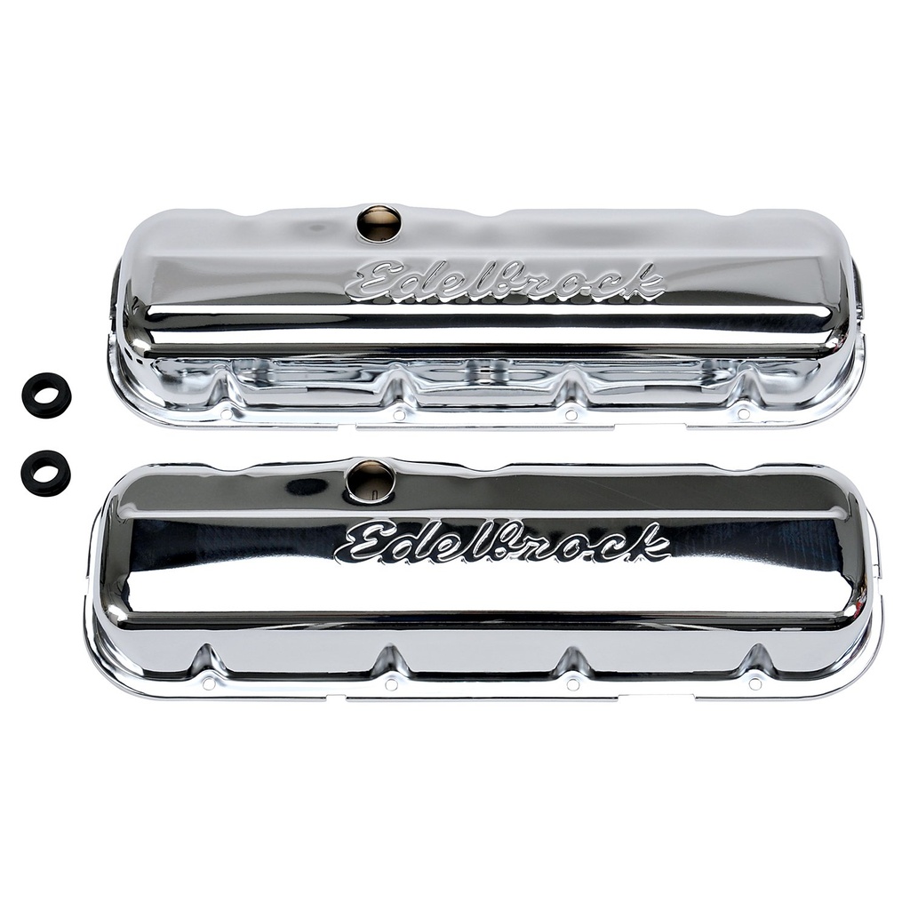 Edelbrock 4480: Signature Series Valve Covers 1965-Later Big Block Chevy 396-502