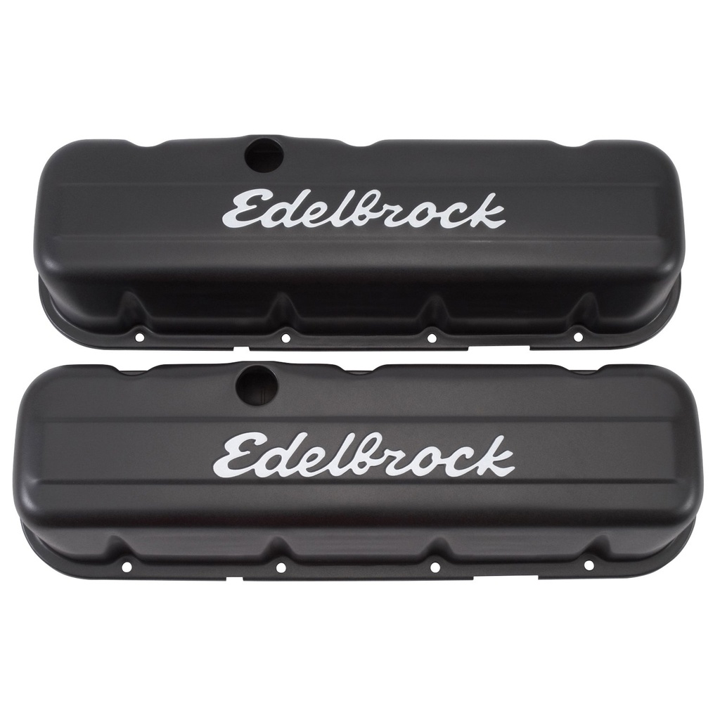 Edelbrock 4683: Signature Series Valve Covers 1965-Later Big Block Chevy 396-502