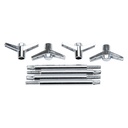 Edelbrock 4401: 2-Piece Wing Bolts with T-Top, Length of 4-1/4"